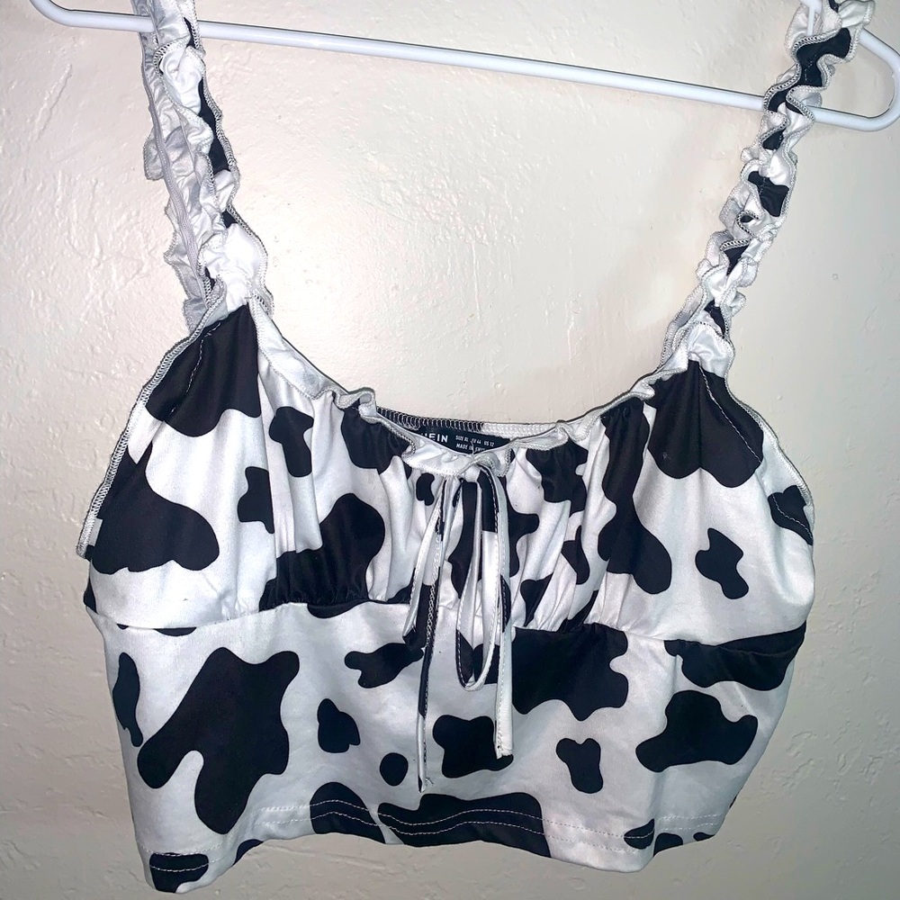 Shein Cow Print Crop Top